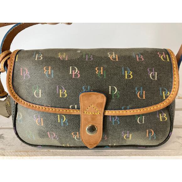 DOONEY & BOURKE MINI VINTAGE COATED CANVAS SHOULDERBAG ASIS - Picture 2 of 16